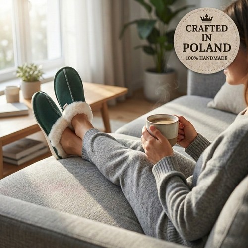 Womens real leather slippers - real,