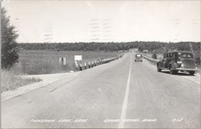 RPPC-Grand Rapids MN Pokegama Lake Drive-1930's Packard? 1948