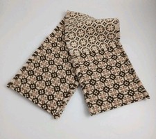 Welsh Tapestry Blanket Upcycled Oven Gloves - Gold/Black/White - Double Sided