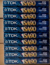 TDK SA (SUPER AVILYN) 90 MINUTES X10. SUPERB VALUE. CHEAPEST AVAILABLE ON EBAY.