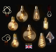 B22 E27 Retro Vintage Edison Flexible LED Spiral Filament Light Bulb