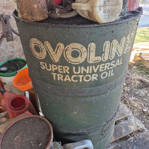 Ovaline oil drum - oil, handle.