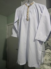 White Gold Boys Pakistani Occasional Party Salvar KAMEEZ. Size:28 Age 7-8