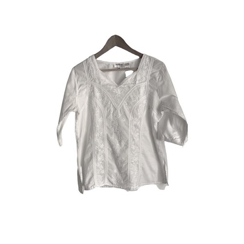 Papillon white cotton - white, floral