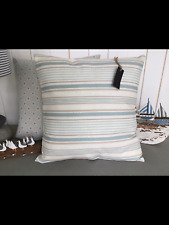 2 CUSHION COVERS BEIGE AQUA