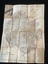 HEREFORDSHIRE Bacon's County Map & Guide Cycling Circa 1910 Good Condition