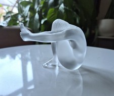 LALIQUE France " Nu Tentation" Frosted Yoga Pose