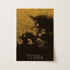 NASA Titan Moon Poster Wall