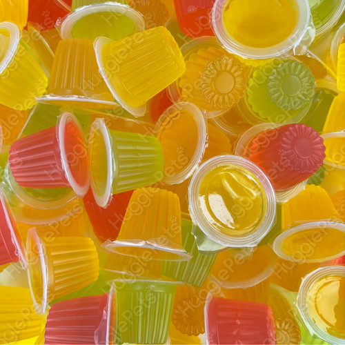 Fruit jelly pots - fruit, reptile
