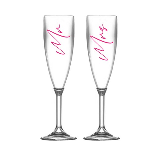 Champagne flute glass bride - champagne,