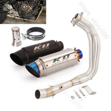 YZF-R7 21-25 for Yamaha MT-07 Exhaust Header Pipe Black Muffler Stainless Steel