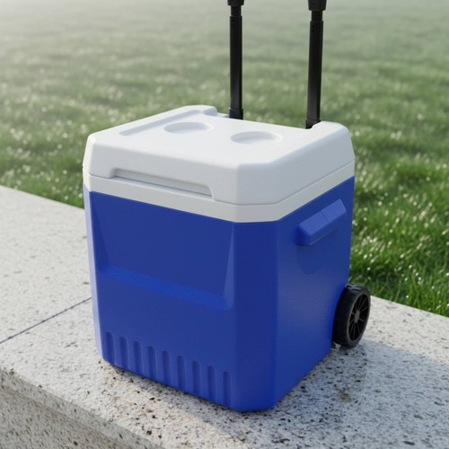Wheeled cooler box - keeps, food