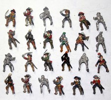 25mm minifigs  english civil war cavalry riders only  white metal