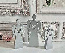 3 Silver Angel Ornaments
