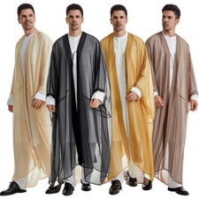 Muslim Men Batwing Sleeve Open