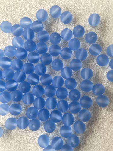 Gutermann glass frosted beads - glass,