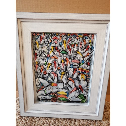 Signed painting naif - x,