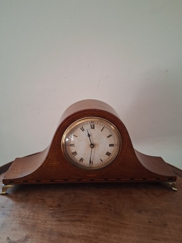 French inlaid mantle clock - french,