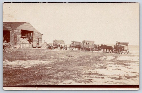 Antique horse drawn - drawn, log