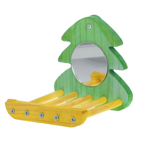 Bird cage mirror - mirror, parakeets