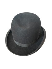 Vintage Black Bowler Derby Hat
