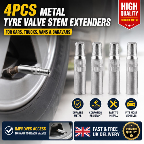 4pcs metal tyre - 4pcs, valve