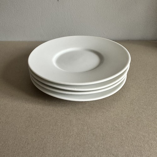 Round white saucers - saucers, /