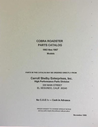 Shelby ford cobra parts - ford,
