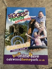 OAKWOOD THEME PARK 2014 PARK MAP  theme amusement park roller coaster 