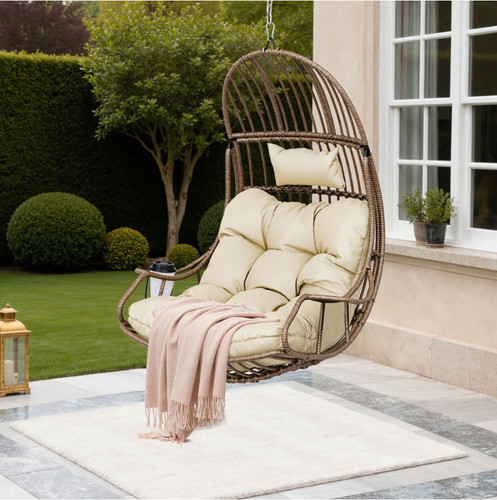 Hanging egg chair rattan - hanging,