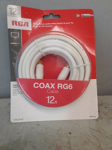 Rca coax rg6 cable - cable, white