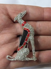 Greyhound Brooch Diamante