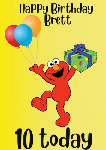 Personalised elmo card - personalised,