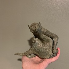 Heavy Bronze Monkey statue