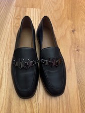 And Or John Lewis black leather office, occasion shoes,loafers UK5/EU38