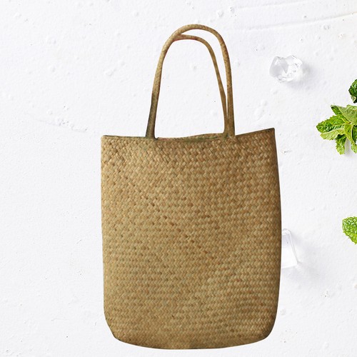 Straw weave handbag large - weave,