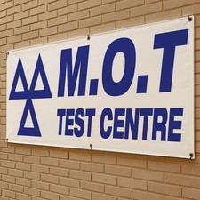 MOT TEST CENTRE BANNER GARAGE SIGN waterproof PVC with Eyelets NM002