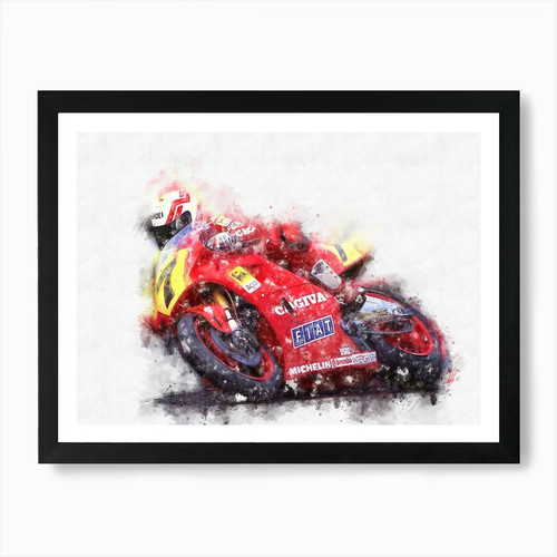 Eddie lawson art - print, framed