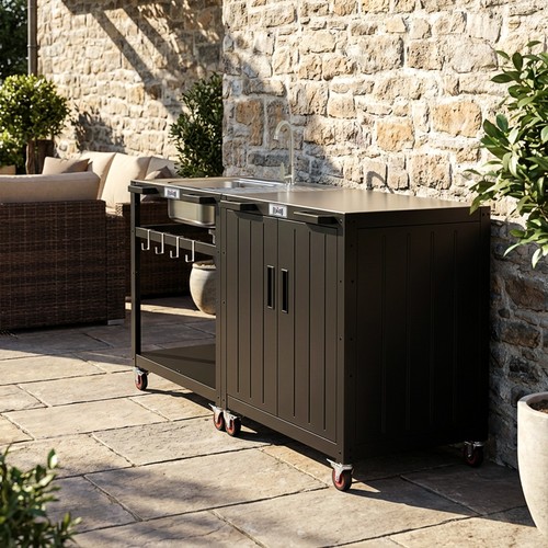 Outdoor movable barbecue grill - outdoor,