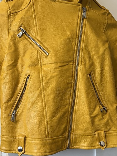 Zara girls yellow faux leather - zara,