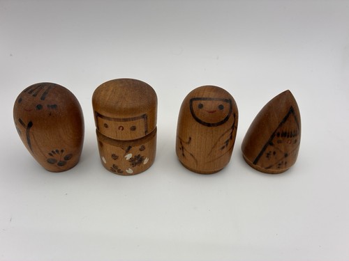 Kokeshi dolls set sosaku by - 4,