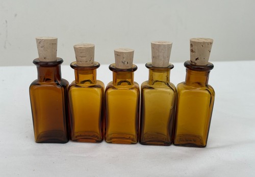 5pcs small lhl amber glass - 5pcs,