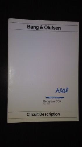 Bang olufsen service manual - olufsen,