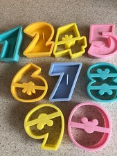 Disney Number 0-9 plastic cutters Cakes/party/baking/biscuits/fondant/cookie
