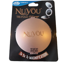 JML NuYou Tri-Fold Compact Mirror - 1x 5x7x Magnification with led lights