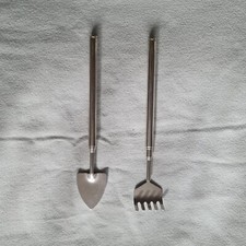 Telescopic spade and rake, gardening tools for  house/bottle gardens.