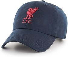 Liverpool Official FC Adult Embroidered Red Crest / Navy Cap