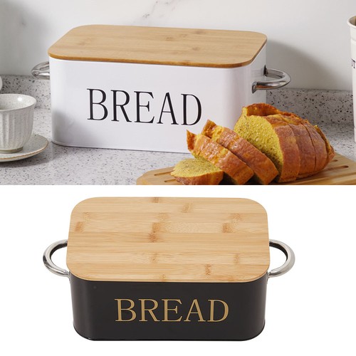 Large metal bread bin - bread,