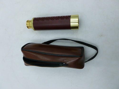 Small brass telescope - brass,