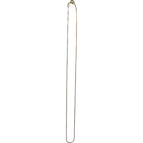 9ct gold box chain necklace - gold,